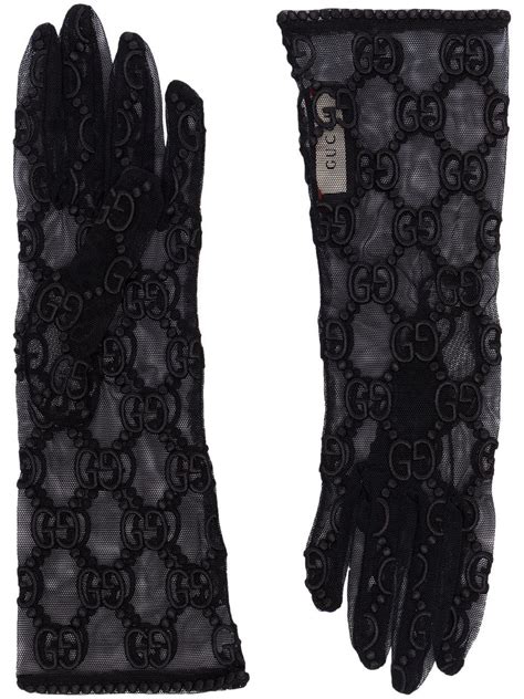 black gucci gloves|lace gloves black Gucci.